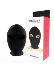 MÁSCARA FETISH NEGRA CON APERTURA PARA OJOS DE LA MARCA DARKNESS BONDAGE