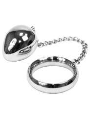 ANILLA PENIANA 50MM CON CADENA Y BOLA ANAL METÁLICA DE LA MARCA METAL HARD