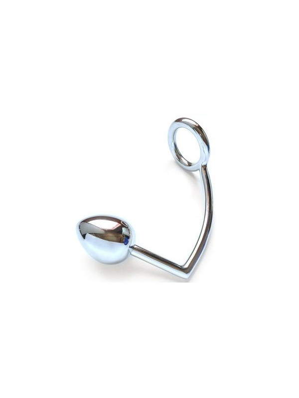 ANILLO CON GANCHO ANAL 40MM - COCKRING BDSM ACERO QUIRÚRGICO DE LA MARCA METAL HARD