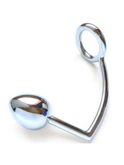 ANILLO CON GANCHO ANAL 45MM - ACERO QUIRÚRGICO BDSM DE LA MARCA METAL HARD