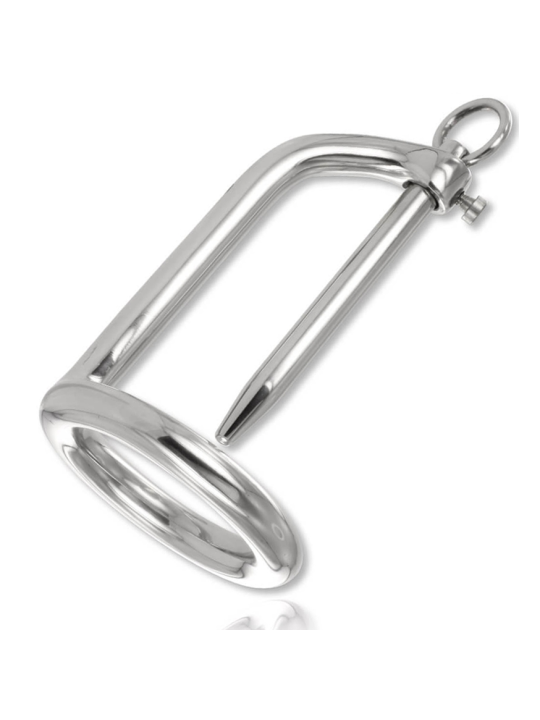 ANILLO GLANDE BDSM CON PLUG URETRAL ACERO QUIRÚRGICO DE LA MARCA METAL HARD