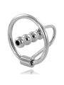 ANILLO GLANDE BDSM CON PLUG URETRAL 30MM ACERO DE LA MARCA METAL HARD