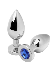 PLUG ANAL ACERO CRISTAL DIAMANTE AZUL 5.7CM DE LA MARCA METAL HARD
