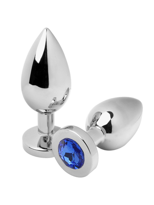 PLUG ANAL ACERO CRISTAL DIAMANTE AZUL 5.7CM DE LA MARCA METAL HARD