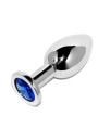 PLUG ANAL ACERO CRISTAL DIAMANTE AZUL 5.7CM DE LA MARCA METAL HARD
