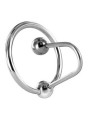 ANILLO GLANDE CON PLUG URETRAL ACERO INOXIDABLE DE LA MARCA METAL HARD