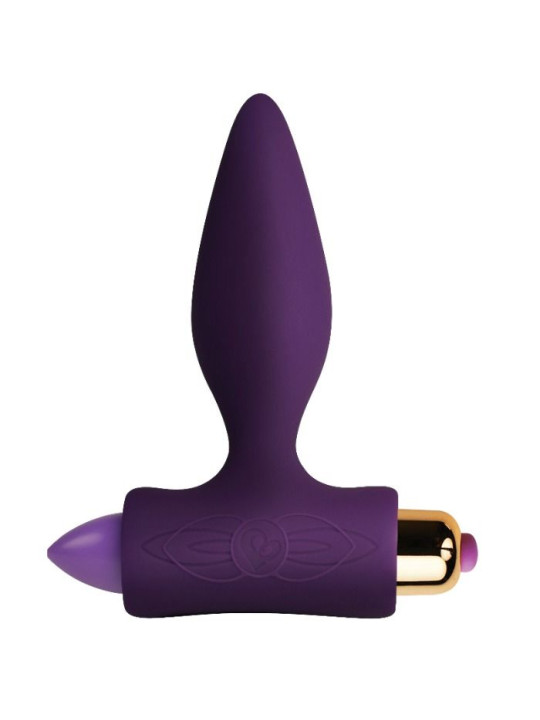 PLUG ANAL VIBRADOR PRINCIPIANTES SILICONA SUAVE LILA DE LA MARCA ROCKS-OFF