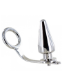 ANILLO ACERO CON PLUG ANAL BDSM - ESTIMULACIÓN EXTREMA DE LA MARCA METAL HARD
