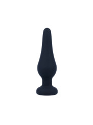 PLUG ANAL SILICONA SUAVE PIPO S NEGRO 9.8 CM DE LA MARCA INTENSE ANAL TOYS