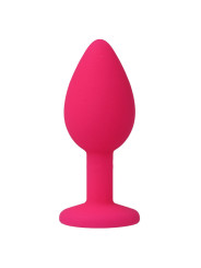 PLUG ANAL SHELKI S SILICONA MÉDICA FUCSIA DE LA MARCA INTENSE ANAL TOYS