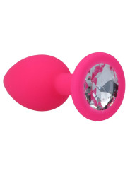 PLUG ANAL SHELKI S SILICONA MÉDICA FUCSIA DE LA MARCA INTENSE ANAL TOYS