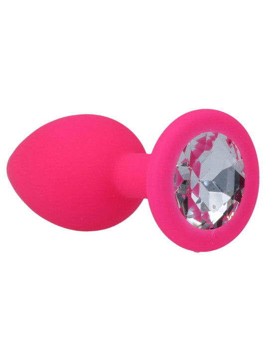 PLUG ANAL SHELKI S SILICONA MÉDICA FUCSIA DE LA MARCA INTENSE ANAL TOYS