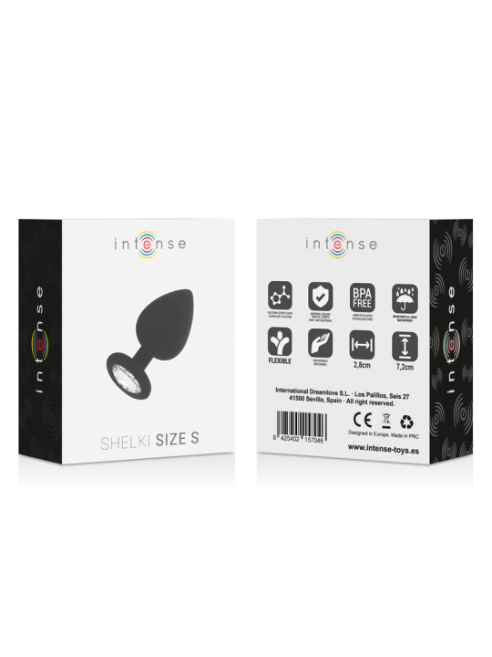 PLUG ANAL SHELKI S SILICONA SUAVE BASE DIAMANTE DE LA MARCA INTENSE ANAL TOYS