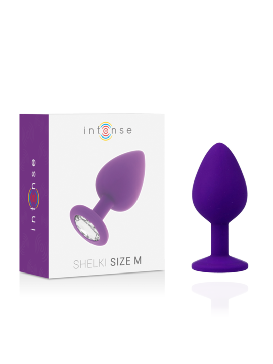 PLUG ANAL SHELKI M SILICONA SUAVE BASE DIAMANTE DE LA MARCA INTENSE ANAL TOYS