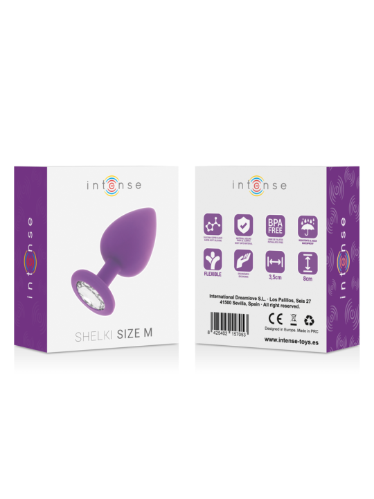 PLUG ANAL SHELKI M SILICONA SUAVE BASE DIAMANTE DE LA MARCA INTENSE ANAL TOYS