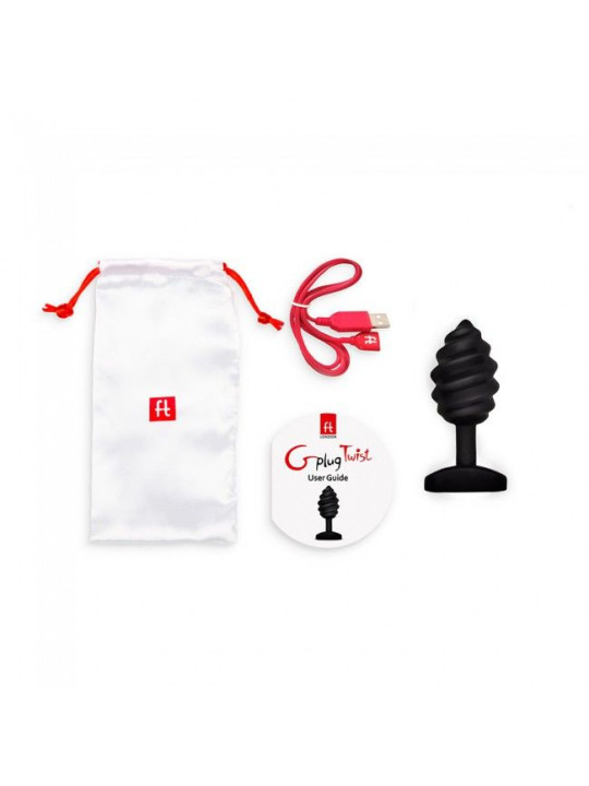 GPLUG TWIST VIBRADOR ANAL SILICONA 6 MODOS NEGRO DE LA MARCA G-VIBE