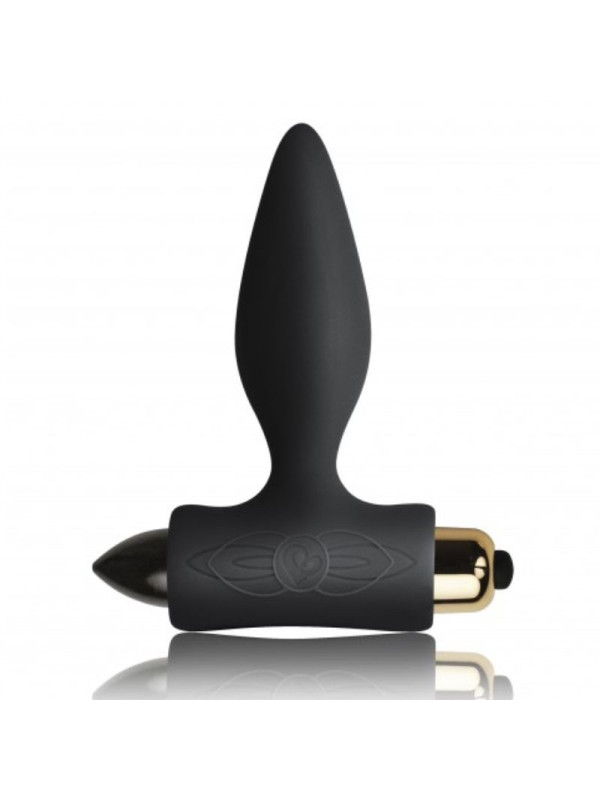 PLUG ANAL VIBRADOR PRINCIPIANTES SILICONA SUAVE NEGRO DE LA MARCA ROCKS-OFF