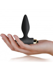 PLUG ANAL VIBRADOR PRINCIPIANTES SILICONA SUAVE NEGRO DE LA MARCA ROCKS-OFF
