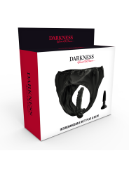 PANTIES FETISH CON PLUG Y DILDO INTERCAMBIABLE BDSM DE LA MARCA DARKNESS SENSATIONS