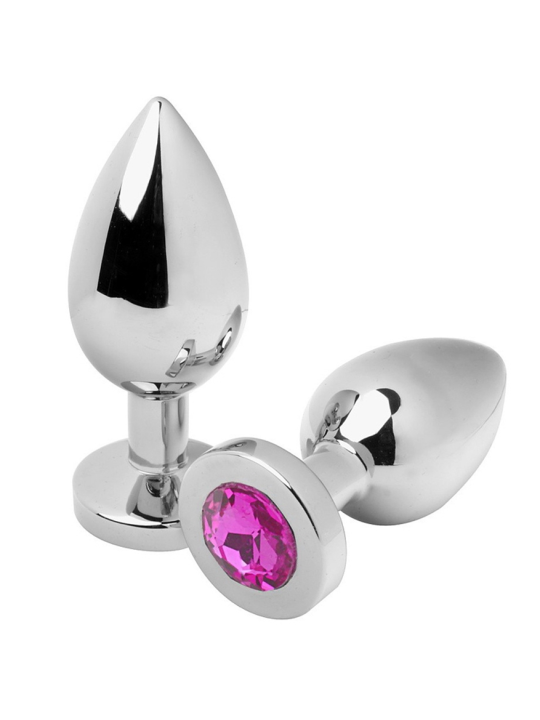 PLUG ANAL ACERO CRISTAL ROSA 5.7CM DE LA MARCA METAL HARD