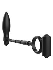 PLUG ANAL VIBRADOR CON ANILLO ERÓTICO DE SILICONA DE LA MARCA ADDICTED TOYS
