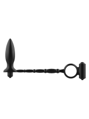 PLUG ANAL VIBRADOR CON ANILLO ERÓTICO DE SILICONA DE LA MARCA ADDICTED TOYS