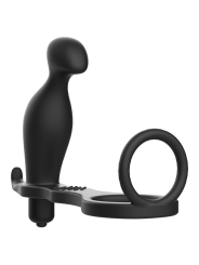 PLUG ANAL SILICONA NEGRO 12 CM CON ANILLO ERÓTICO DE LA MARCA ADDICTED TOYS