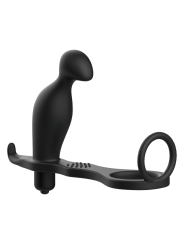 PLUG ANAL SILICONA NEGRO 12 CM CON ANILLO ERÓTICO DE LA MARCA ADDICTED TOYS