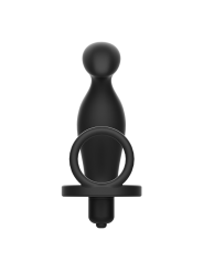 PLUG ANAL SILICONA NEGRO 12 CM CON ANILLO ERÓTICO DE LA MARCA ADDICTED TOYS