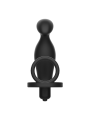 PLUG ANAL SILICONA NEGRO 12 CM CON ANILLO ERÓTICO DE LA MARCA ADDICTED TOYS