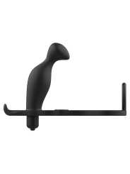 PLUG ANAL SILICONA NEGRO 12 CM CON ANILLO ERÓTICO DE LA MARCA ADDICTED TOYS