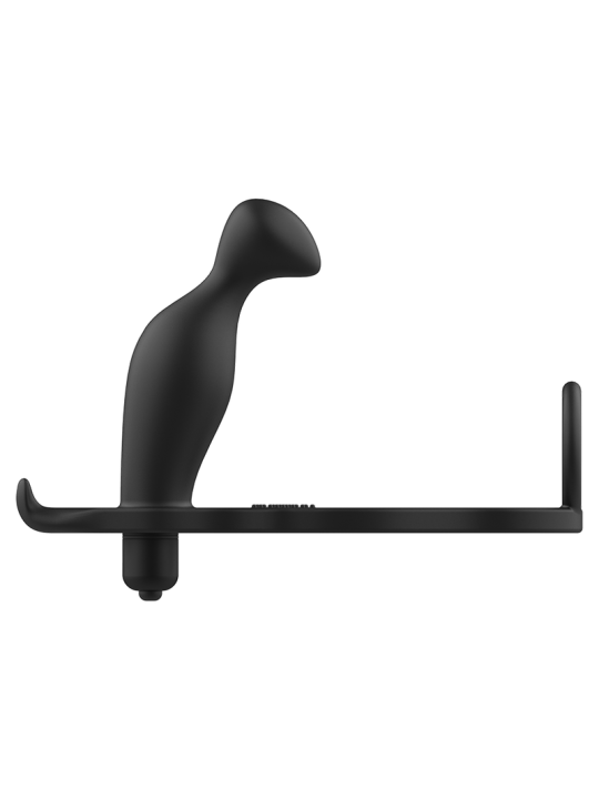 PLUG ANAL SILICONA NEGRO 12 CM CON ANILLO ERÓTICO DE LA MARCA ADDICTED TOYS