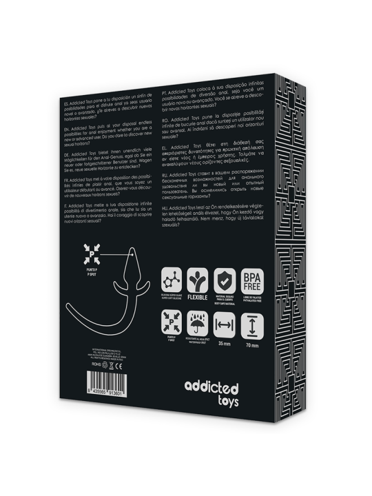 PLUG ANAL COLITA CACHORRO SILICONA SUAVE DE LA MARCA ADDICTED TOYS