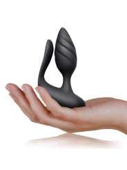 VIBRADOR COCKTAIL DUAL CONTROL REMOTO - NEGRO DE LA MARCA ROCKS-OFF