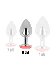 PLUG ANAL CON CRISTAL ROJO 8 CM DE LA MARCA OHMAMA ANAL