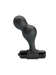 PLUG ANAL VIBRADOR SILICONA 10 MODOS NEGRO DE LA MARCA MR PLAY