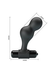 PLUG ANAL VIBRADOR SILICONA 10 MODOS NEGRO DE LA MARCA MR PLAY