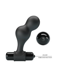 PLUG ANAL VIBRADOR SILICONA 10 MODOS NEGRO DE LA MARCA MR PLAY