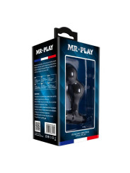 PLUG ANAL VIBRADOR SILICONA 10 MODOS NEGRO DE LA MARCA MR PLAY