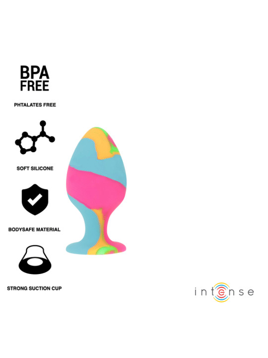 SET PLUGS ANALES SILICONA MULTICOLOR INTENSE™ DE LA MARCA INTENSE ANAL TOYS