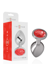 PLUG ANAL METAL CON JOYA BRILLANTE TALLA M DE LA MARCA INTENSE ANAL TOYS