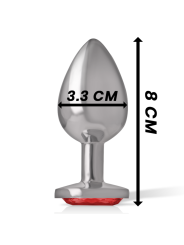 PLUG ANAL METAL CON JOYA BRILLANTE TALLA M DE LA MARCA INTENSE ANAL TOYS