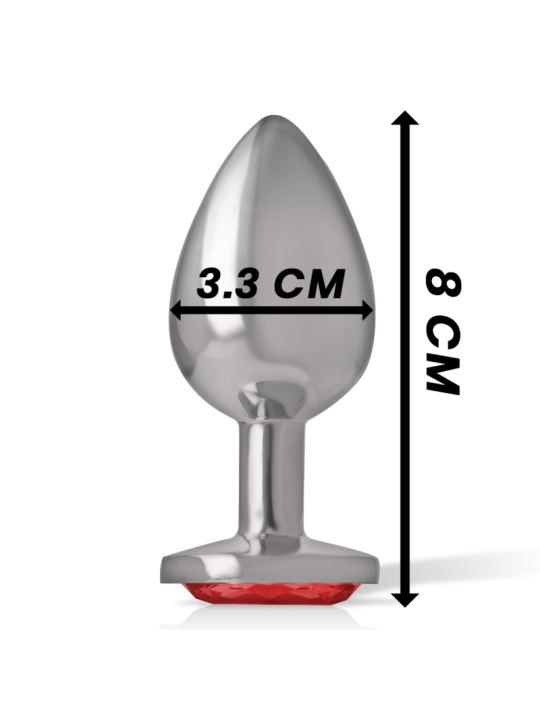PLUG ANAL METAL CON JOYA BRILLANTE TALLA M DE LA MARCA INTENSE ANAL TOYS