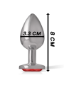 PLUG ANAL METAL CON JOYA BRILLANTE TALLA M DE LA MARCA INTENSE ANAL TOYS