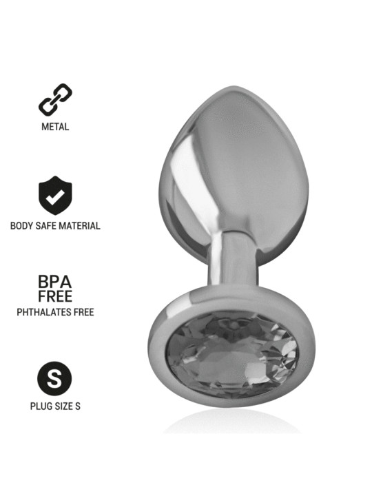 PLUG ANAL METAL CON JOYA BRILLANTE TALLA S DE LA MARCA INTENSE ANAL TOYS