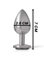 PLUG ANAL METAL CON JOYA BRILLANTE TALLA S DE LA MARCA INTENSE ANAL TOYS