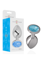 PLUG ANAL METÁLICO CON CRISTAL AZUL TALLA L DE LA MARCA INTENSE ANAL TOYS