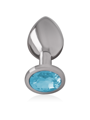 PLUG ANAL METÁLICO CON CRISTAL AZUL TALLA L DE LA MARCA INTENSE ANAL TOYS