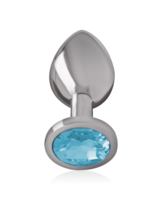PLUG ANAL METÁLICO CON CRISTAL AZUL TALLA L DE LA MARCA INTENSE ANAL TOYS