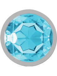 PLUG ANAL METÁLICO CON CRISTAL AZUL TALLA L DE LA MARCA INTENSE ANAL TOYS
